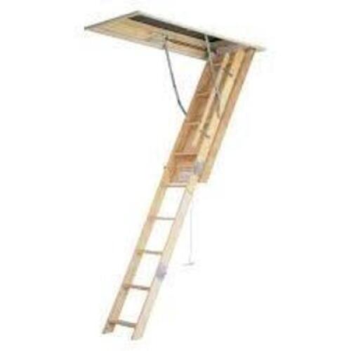 DESCRIPTION: (1) ATTIC LADDER BRAND/MODEL: WERNER INFORMATION: WOOD RETAIL$: $279.00 EA QTY: 1