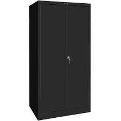 DESCRIPTION: (1) STORAGE CABINET BRAND/MODEL: HALLOWELL INFORMATION: BLACK, SWING HANDLE SIZE: 36" X 72" X 18" RETAIL$: $436.99 EA QTY: 1