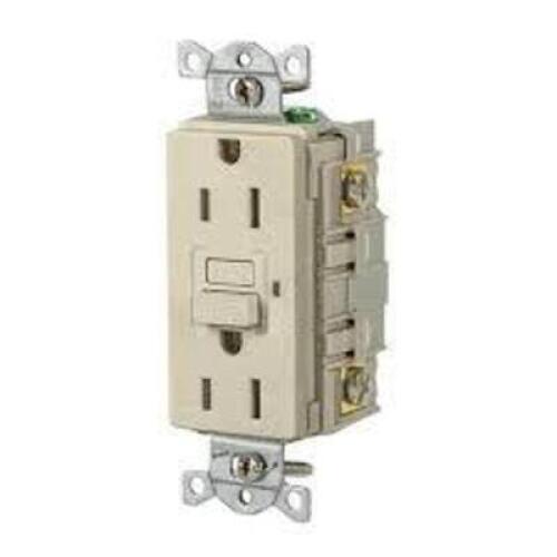 DESCRIPTION: (5) GFCI COMMERCIAL OUTLET BRAND/MODEL: HUBBELL #45UF47 INFORMATION: 15 A, 125 VAC, IVORY RETAIL$: $41.99 EA QTY: 5