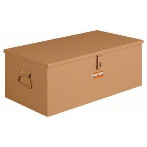 DESCRIPTION: (1) JOBSITE BOX BRAND/MODEL: KNAACK #13R538 INFORMATION: BROWN, PADLOCKABLE SIZE: 16 IN OVERALL WD, 30 IN OVERALL DP, 12 IN OVERALL HT RE