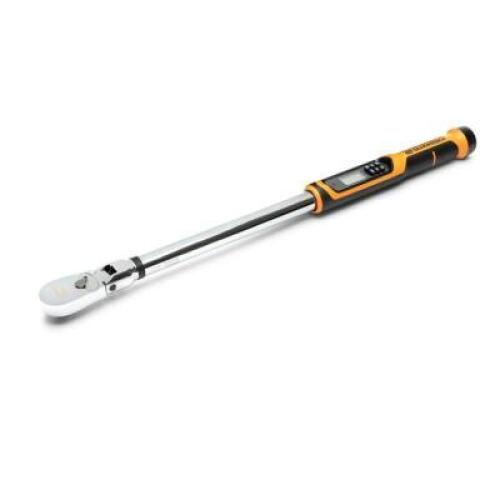 DESCRIPTION: (1) FLEX HEAD ELECTRONIC TORQUE WRENCH BRAND/MODEL: GEARWRENCH #85079 INFORMATION: 25-250 FT/LB SIZE: 1/2" DRIVE RETAIL$: $309.99 EA QTY: