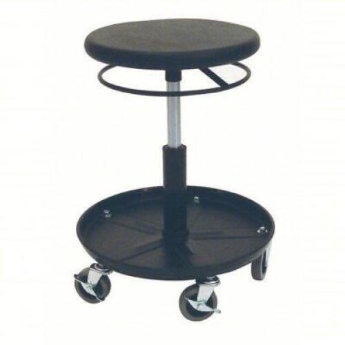 DESCRIPTION: (1) WELDING STOOL BRAND/MODEL: SHOPSOL #48RH34 INFORMATION: BLACK SIZE: 21 IN OVERALL HT, 15 1/2 IN MIN TO 20 1/2 IN MAX RETAIL$: $385.01