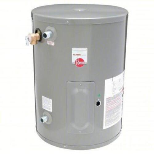 DESCRIPTION: (1) ELECTRIC WATER HEATER BRAND/MODEL: RHEEM #38UN67 INFORMATION: 120V AC, 15 GAL, 2,000 W, SINGLE PHASE, 24.25 IN HT, 20 GPH @ 40&deg;F RETA