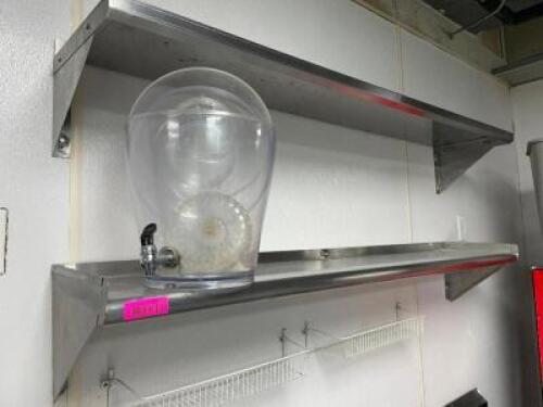 DESCRIPTION: (2) 60" X 12" STAINLESS WALL SHELVES. ADDITIONAL INFORMATION HEAVY DUTY SIZE: 60" X 12" LOCATION: KITCHEN THIS LOT IS: SOLD BY THE PIECE