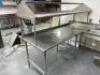 DESCRIPTION: 7' X 5' LEFT SIDE " L " SHAPE STAINLESS SOIL TABLE W/ SPRAY STATION AND RISER. SIZE: 7' X 5' LOCATION: KITCHEN QTY: 1 - 2