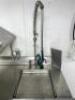 DESCRIPTION: 7' X 5' LEFT SIDE " L " SHAPE STAINLESS SOIL TABLE W/ SPRAY STATION AND RISER. SIZE: 7' X 5' LOCATION: KITCHEN QTY: 1 - 4