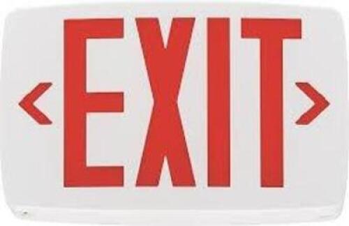 DESCRIPTION: (3) THERMOPLASTIC EXIT SIGN BRAND/MODEL: ALL-PRO #APX INFORMATION: WHITE RETAIL$: $50.00 EA QTY: 3