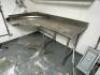 DESCRIPTION: 7' X 36" RIGHT SIDE STAINLESS CLEAN TABLE W/ WALL SHELF SIZE: 7' X 36" LOCATION: KITCHEN QTY: 1 - 2
