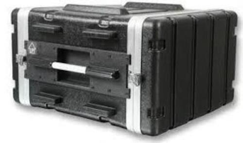 DESCRIPTION: (1) MULTICOMP RACK FLIGHT CASE BRAND/MODEL: MCM #555-13140 INFORMATION: BLACK CARRY CASE WITH SILVER ACCENTS AND HARDWARE SIZE: LARGE RET