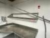 DESCRIPTION: 7' X 36" RIGHT SIDE STAINLESS CLEAN TABLE W/ WALL SHELF SIZE: 7' X 36" LOCATION: KITCHEN QTY: 1 - 3