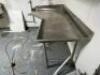 DESCRIPTION: 7' X 36" RIGHT SIDE STAINLESS CLEAN TABLE W/ WALL SHELF SIZE: 7' X 36" LOCATION: KITCHEN QTY: 1 - 4