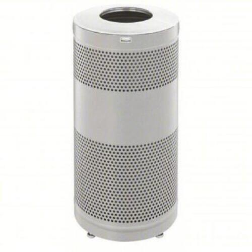 DESCRIPTION: (1) INDUSTRIAL TRASH CAN BRAND/MODEL: RUBBERMAID #FGS3SSTSSPL INFORMATION: WHITE SIZE: 25 G RETAIL$: $810.45 EA QTY: 1