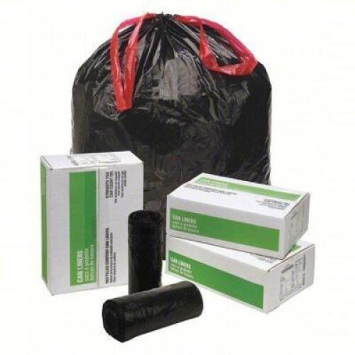 DESCRIPTION: (1) BOX OF RECYCLED TRASH BAG BRAND/MODEL: TOUGH GUY #49YW61 INFORMATION: BLACK SIZE: 70 PK RETAIL$: $28.60 TOTAL QTY: 1