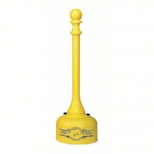 DESCRIPTION: (1) CIGARETTE RECEPTACLE BRAND/MODEL: EAGLE #5PV93 INFORMATION: YELLOW, 2 GAL CAPACITY SIZE: 35 IN HT, 11 IN WD, 11 IN BASE DIA RETAIL$: