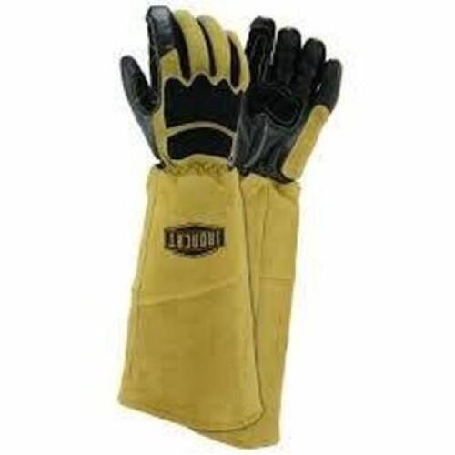 DESCRIPTION: (2) PAIRS OF WELDING GLOVES BRAND/MODEL: WEST CHESTER #9070 SIZE: 2X 20" Tan Goatskin Cotton Foam Lined Stick Welders Gloves XL RETAIL$: