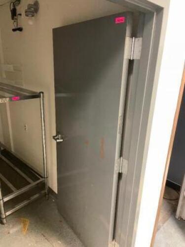 DESCRIPTION: 36" X 80" METAL SECURITY DOOR W/ FRAME SIZE: 36" X 80" LOCATION: KITCHEN QTY: 1