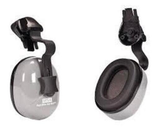 DESCRIPTION: (3) HARD HAT MOUNTED EARMUFF BRAND/MODEL: MSA EAR MUFFS #22EY59 SIZE: , Passive, 25 dB NRR, Dielectric, Foam, Gray RETAIL$: $69.75 EA QTY