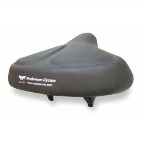 DESCRIPTION: (1) EXTRA WIDE BICYCLE SEAT BRAND/MODEL: WORKSMAN #2KGF9 INFORMATION: BLACK SIZE: 13" RETAIL$: $51.68 EA QTY: 1