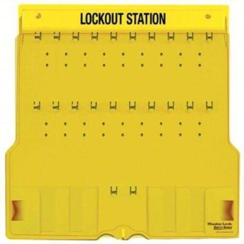 DESCRIPTION: (1) LOCKOUT STATION BRAND/MODEL: MASTER LOCK #2CJK7 SIZE: Padlock Station, No Padlocks, Fasteners, Text RETAIL$: $215.06 EA QTY: 1