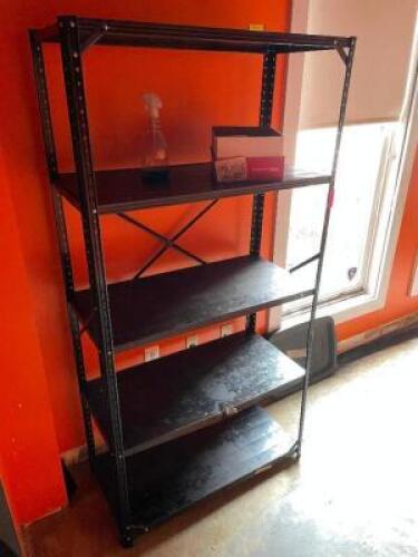 DESCRIPTION: 36" X 12" SIX TIER METAL SHELF LOCATION: OFFICE QTY: 1