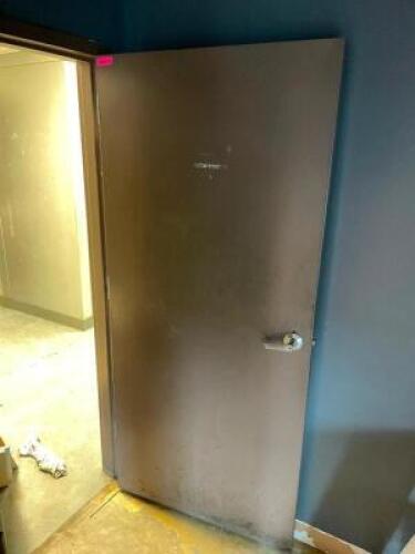 DESCRIPTION: 36" X 80" METAL SECURITY DOOR W/ FRAME SIZE: 36" X 80" LOCATION: KITCHEN QTY: 1