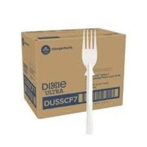 DESCRIPTION: (1) CASE OF (960) PLASTIC FORKS BRAND/MODEL: DIXIE SMARTSTOCK SERIES T RETAIL$: $54.00 EA QTY: 1