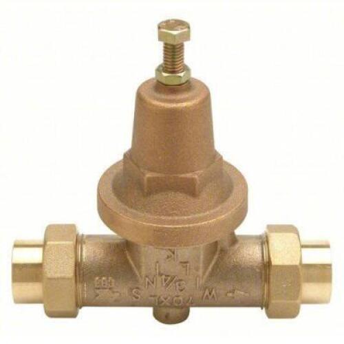 DESCRIPTION: (1) WATER PRESSURE REDUCING VALVE BRAND/MODEL: ZURN WILKINS #453U62 SIZE: FNPT x FNPT, 3/4 in Pipe Size, Bronze, 25 psi to 75 psi RETAIL$