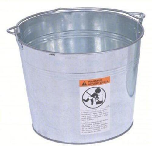 DESCRIPTION: (1) BUCKET BRAND/MODEL: 3CYK9 SIZE: 3.3 gal, Open Head, Steel, 12 3/4 in, 9 7/8 in Overall Ht, Round Tapered RETAIL$: $22.90 EA QTY: 1