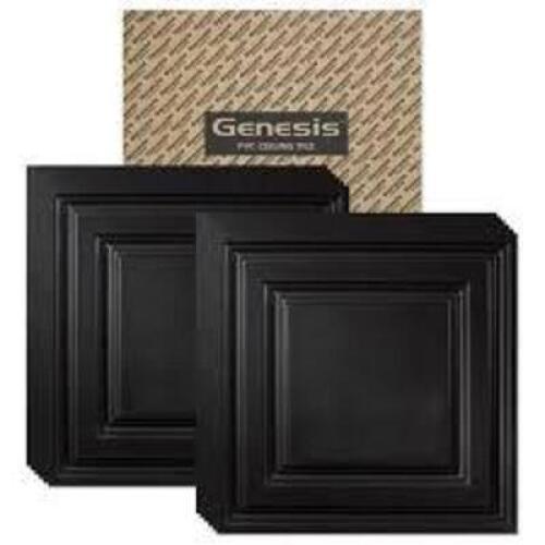 DESCRIPTION: (3) BOXES OF (12) CEILING TILEBRAND/MODEL: GENESIS #75407INFORMATION: BLACKSIZE: 12 2X2X1/8 PER BOXRETAIL$: $155.95 EAQTY: 3