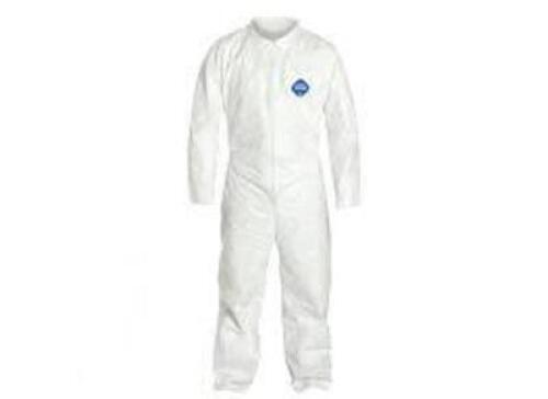 DESCRIPTION: (1) CASE OF (25) COLLARED DISPOSABLE COVERALLS BRAND/MODEL: DUPONT #5HH36 INFORMATION: WHITE SIZE: L RETAIL$: $265.65 PER CASE QTY: 1
