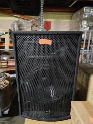 DESCRIPTION: (1) 250 WATT DJ/PA SPEAKER BRAND/MODEL: QTX QT12 SIZE: 12" WOOFER HORN TWEETER RETAIL$: $115.00 QTY: 1