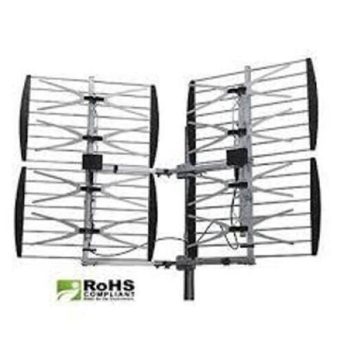 DESCRIPTION: (1) 80 MILE QUAD BAY BOWTIE ANTENNEA BRAND/MODEL: STELLAR LABS 30-2430`` RETAIL$: $49.99 QTY: 1