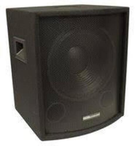 DESCRIPTION: (1) SUB WOOFER BRAND/MODEL: MCM 555-10325 SIZE: 18" RETAIL$: $125.00 QTY: 1