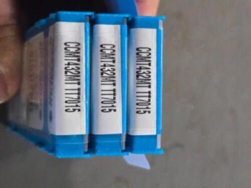 DESCRIPTION: (30) CARBIDE TURNING INSERTS BRAND/MODEL: INGERSOLL CCMT432MT TT7015 RETAIL$: $592.20 QTY: 30
