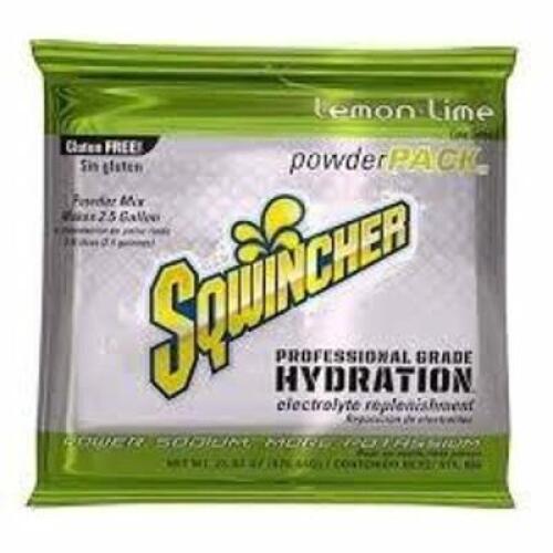 DESCRIPTION: (1) CASE OF (32) POUCHES OF SPORTS DRINK CONCENTRATE BRAND/MODEL: SQWINCHER POWDER PACK INFORMATION: LEMON LIME SIZE: 2.5 GALLON PER PACK
