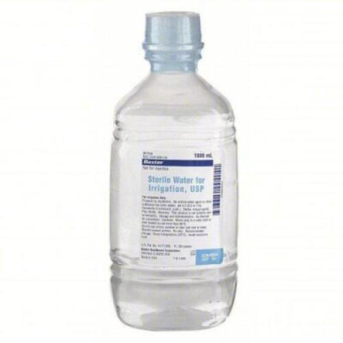 DESCRIPTION: (8) STERILE WATER FOR IRRIGATION BRAND/MODEL: BAXTER #2F7114 SIZE: 1000 ML RETAIL$: $9.95 EA QTY: 8