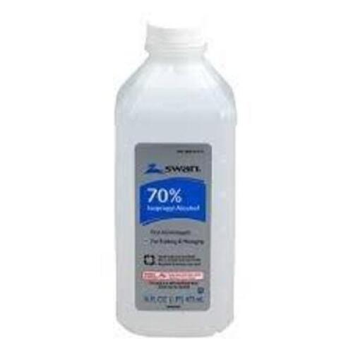 DESCRIPTION: (12) ISOPROPYL ALCOHOL BRAND/MODEL: SWAN INFORMATION: 70% SIZE: 16 OZ QTY: 12