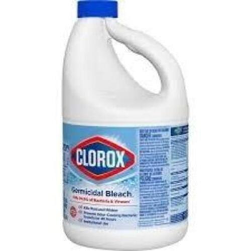 DESCRIPTION: (2) BLEACH GERMICIDAL CLEANER BRAND/MODEL: CLOROX HEALTHCARE SIZE: 1 GALLON RETAIL$: $25.00 EA QTY: 2