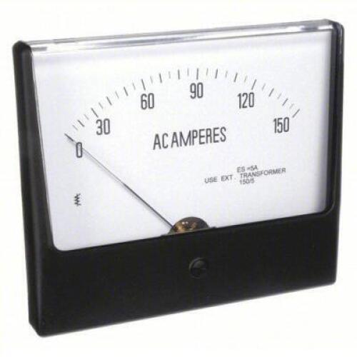 DESCRIPTION: (1) ANALOG PANEL METER BRAND/MODEL: 12G396 SIZE: AC Current, 0 A &ndash; 150 A, +/-1.5% Accuracy, 12G396, Moving Iron RETAIL$: $108.48 EA QTY:
