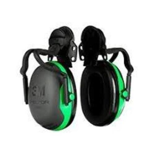 DESCRIPTION: (3) FULL BRIM HARD HAT ATTACHED EARMUFF BRAND/MODEL: 3M #X1P51E INFORMATION: GREEN RETAIL$: $36.00 EA QTY: 3