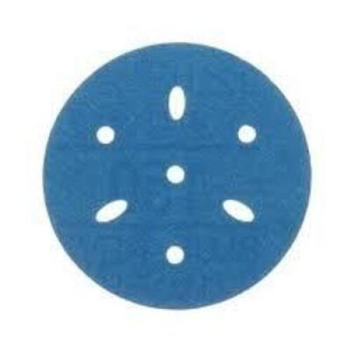 DESCRIPTION: (1) BOXES OF (50) ABRASIVE DISC MULTI-HOLE BRAND/MODEL: 3M #36184 INFORMATION: BLUE SIZE: 6" RETAIL$: $40.65 EA QTY: 1