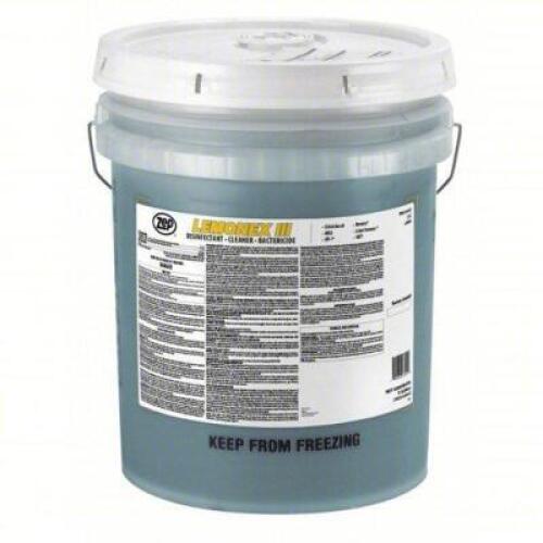 DESCRIPTION: (1) DISINFECTANT BRAND/MODEL: ZEP #43NR73 SIZE: 5 gal Container Size, Concentrated, Liquid, Lemon, Lemonex III RETAIL$: $192.94 EA QTY: 1