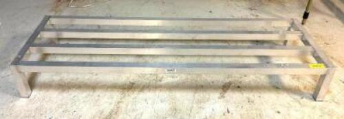 DESCRIPTION: ALUMINUM DUNNAGE RACK SIZE: 20"X60" LOCATION: PRODUCTION AREA QTY: 1