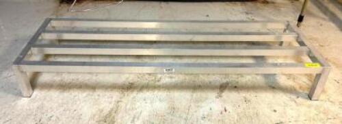 DESCRIPTION: ALUMINUM DUNNAGE RACK SIZE: 20"X60" LOCATION: PRODUCTION AREA QTY: 1