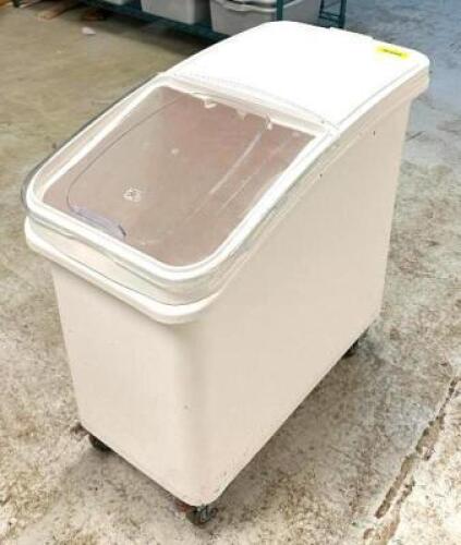 DESCRIPTION: ROLLABOUT INGREDIENTS BIN WITH SCOOP LOCATION: PRODUCTION AREA QTY: 1
