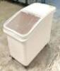 DESCRIPTION: ROLLABOUT INGREDIENTS BIN WITH SCOOP LOCATION: PRODUCTION AREA QTY: 1