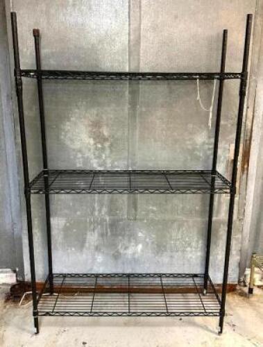 DESCRIPTION: 3-TIER WIRE SHELVING UNIT SIZE: 48"X18" LOCATION: PRODUCTION AREA QTY: 1