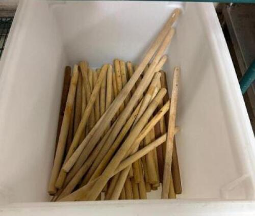 DESCRIPTION: ASSORTED WOODEN STICKS AS SHOWN LOCATION: PRODUCTION AREA QTY: 1