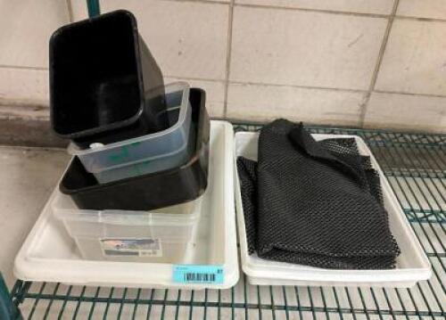 DESCRIPTION: ASSORTED PLASTIC CONTAINERS AS SHOWN LOCATION: PRODUCTION AREA QTY: 1