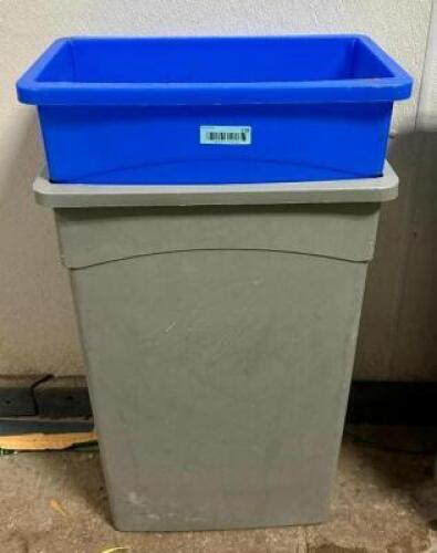 DESCRIPTION: (2) SLIM JIM TRASH BINS LOCATION: STORAGE QTY: 2